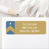 Étiquettes de retour Hanoukka "Chevron Menorah" (En situation)