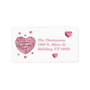 Étiquettes de retour Heureuse Sainte-Valentin