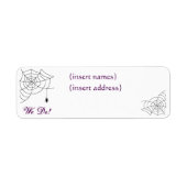 Étiquettes de retour Mariage Spiderweb (Devant)