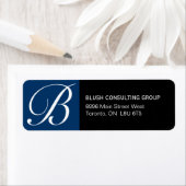 Étiquettes de retour Monogrammes (En situation)