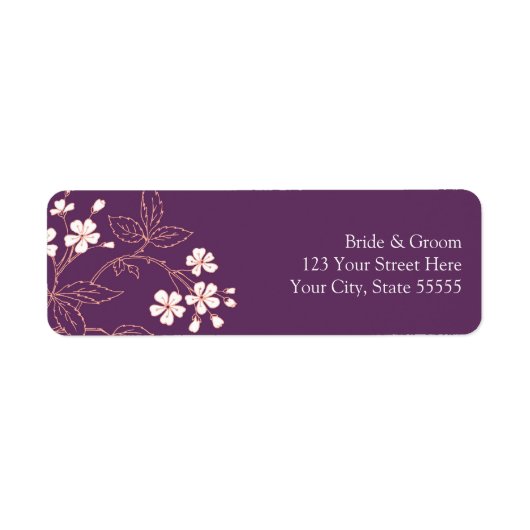 Étiquettes de retour personnalisée du Mariage de c (Devant)