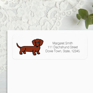 Étiquettes de retour pour Dachshund à poil lisse r
