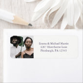 Étiquettes de retour simple Mariage photo (En situation)