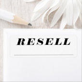 Étiquettes de revente personnalisés de l'organisat (En situation)