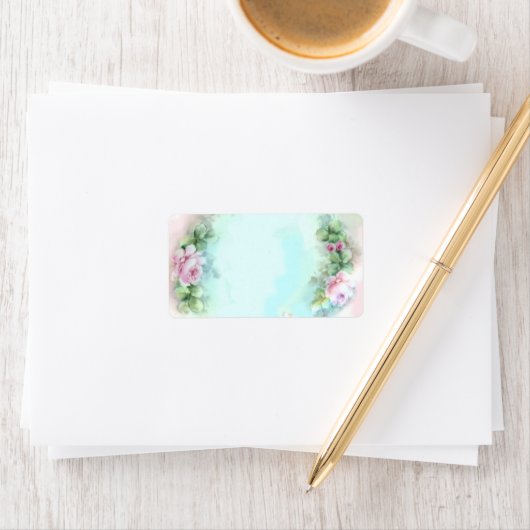 Étiquettes de rose pastel (En situation)