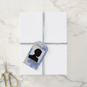 Étiquettes de ruban de deuil bleu royal (Avec de la ficelle)