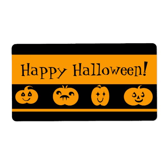Étiquettes de sacs de traitement Halloween personn (Devant)
