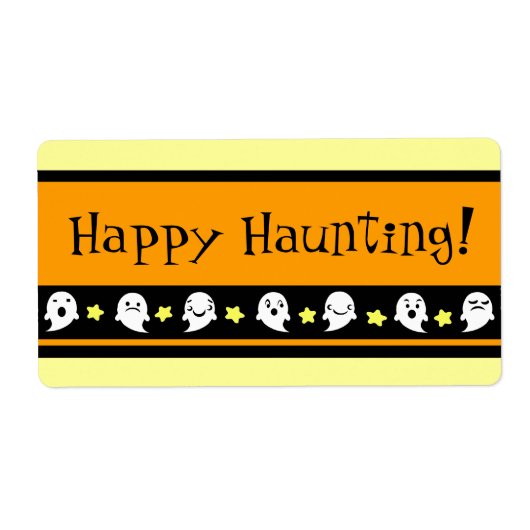 Étiquettes de sacs de traitement Halloween personn (Devant)