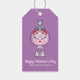 Étiquettes de Saint-Valentin dessinées à la main a