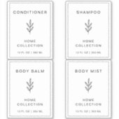 Étiquettes de salle de bain en vinyle étanche pers (Devant)