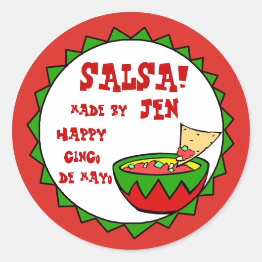 Étiquettes de salsa personnalisés pour la salsa ma (Devant)