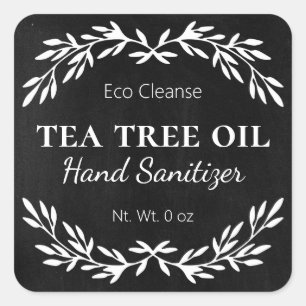 Étiquettes de Sanitizer Vintage noir