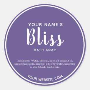 Étiquettes de savon artisanal moderne Curted Round
