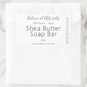 Étiquettes de savon au beurre simple et artisanal (Sac)