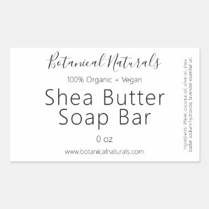 Étiquettes de savon au beurre simple et artisanal