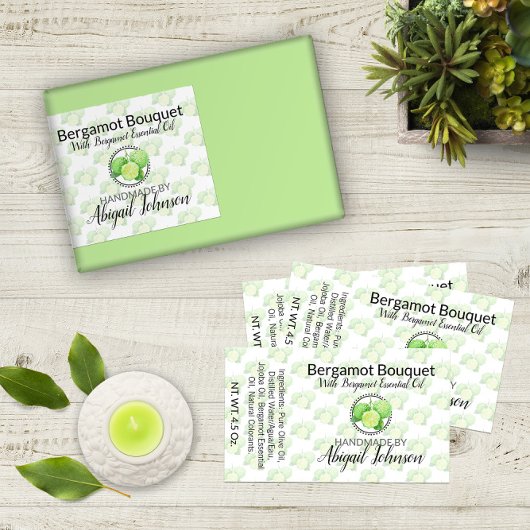 Étiquettes de savon Bergamot 🧼 pour vos créations
