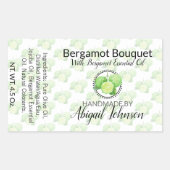 Étiquettes de savon Bergamot 🧼 pour vos créations (Devant)