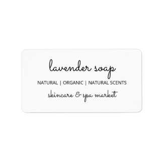 Étiquettes de savon blanc pur