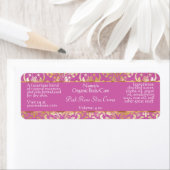 Étiquettes de savon et de cosmétiques rose et or d (En situation)