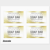 Étiquettes de savon faits main Parties scintillant (Feuille)