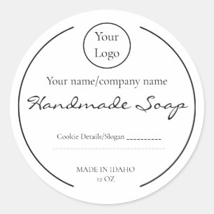 Étiquettes de savon faits main simple Nom de l'ent