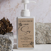 Étiquettes de savon liquide maison verticale