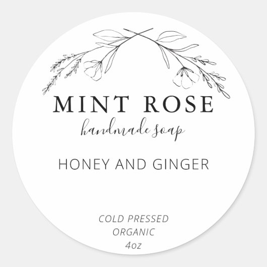 Étiquettes de savon personnalisables (Devant)