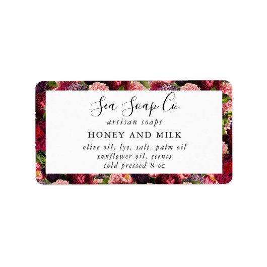 Étiquettes de savon personnalisables (Devant)