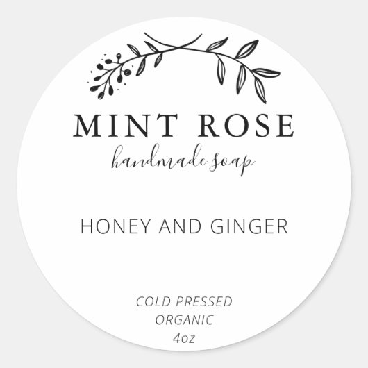 Étiquettes de savon personnalisables (Devant)