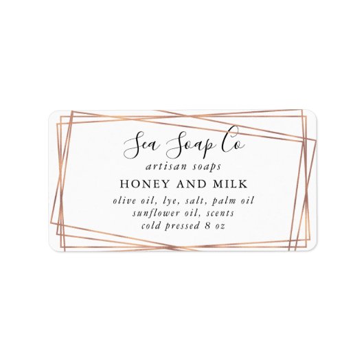 Étiquettes de savon personnalisables (Devant)