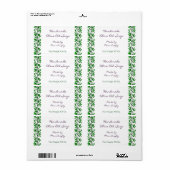 Étiquettes de savon personnalisé Feuilles verts (Feuille entière)