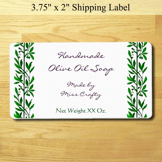 Étiquettes de savon personnalisé Feuilles verts