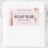 Étiquettes De Savon rose Or Et Rose Fait À La Main (Sac)