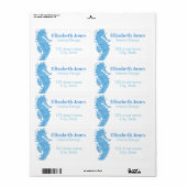 Étiquettes de Seahorse (Feuille entière)