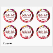 Étiquettes de sel de bain blanc et floral (Feuille)