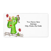 Étiquettes de serpent d'oiseaux de Cactus (Devant)