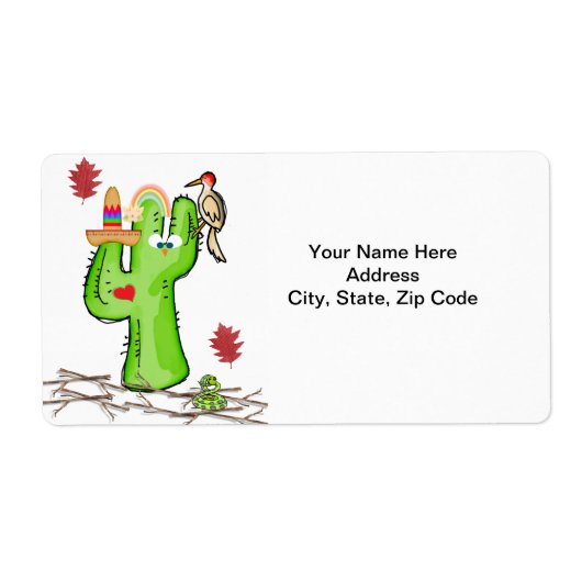 Étiquettes de serpent d'oiseaux de Cactus (Devant)