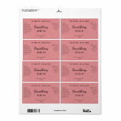 Étiquettes de sérum rose naturel (Feuille entière)