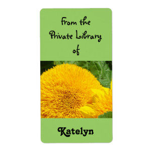 Étiquettes de signets de livre Tournesols Fleur Bi