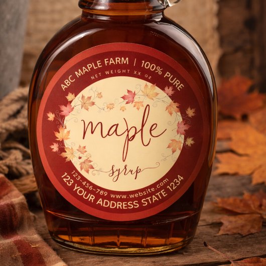 Étiquettes de sirop d'érable vintage Script