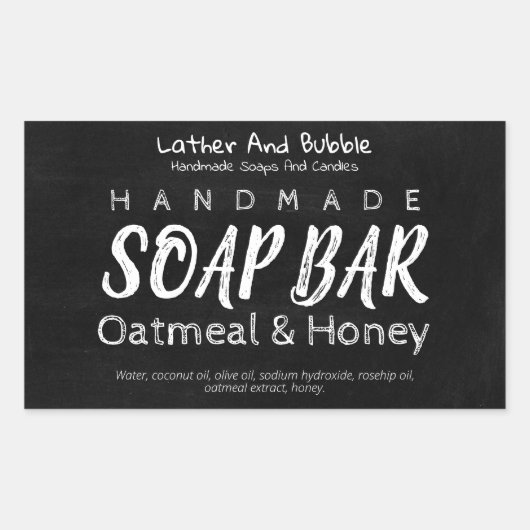 Étiquettes De Soap Et De Bougies Fabriqués À La Ma (Devant)