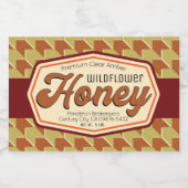 Étiquettes de sonnerie de miel et de bouteille de  (Étiquettes simples)