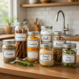 Étiquettes de stockage personnalisées pour épices