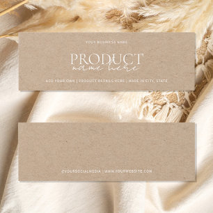 Étiquettes de suspension de produit Kraft personna
