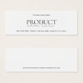 Étiquettes de suspension de produit personnalisé m (Devant & derrière)