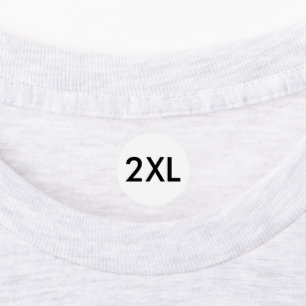 Étiquettes de taille 2XL pour vêtements de prêt-à-