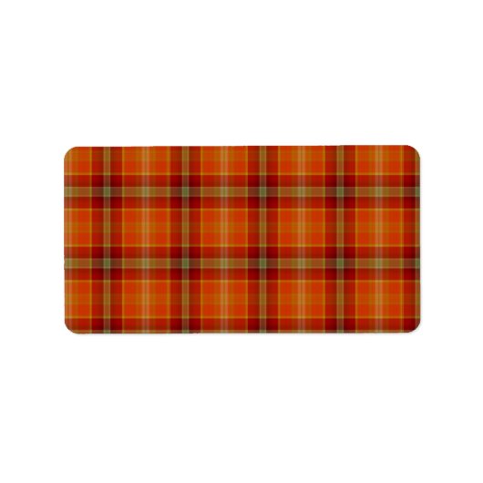 Étiquettes de Tartan orange (Devant)