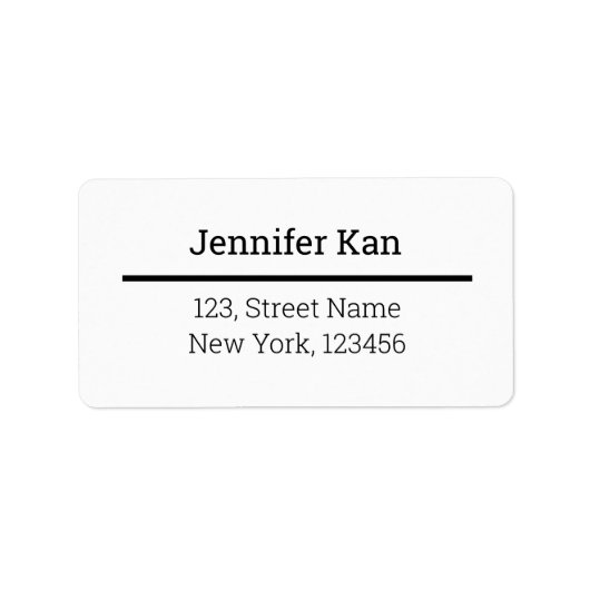 étiquettes de texte simples minimalistes blanches (Devant)