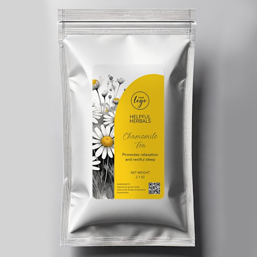 Étiquettes de thé Chamomile modifiable