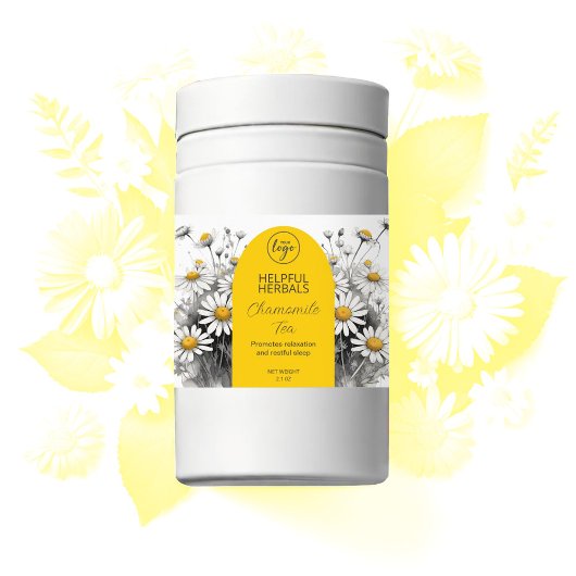 Étiquettes de thé Chamomile modifiable